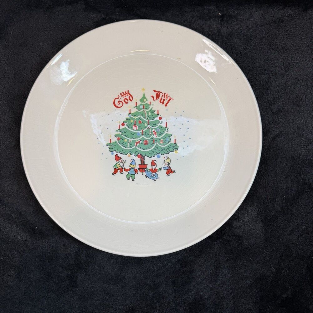 Johnson Brothers Vintage God Jul Christmas Plate Scandinavian Ironstone England